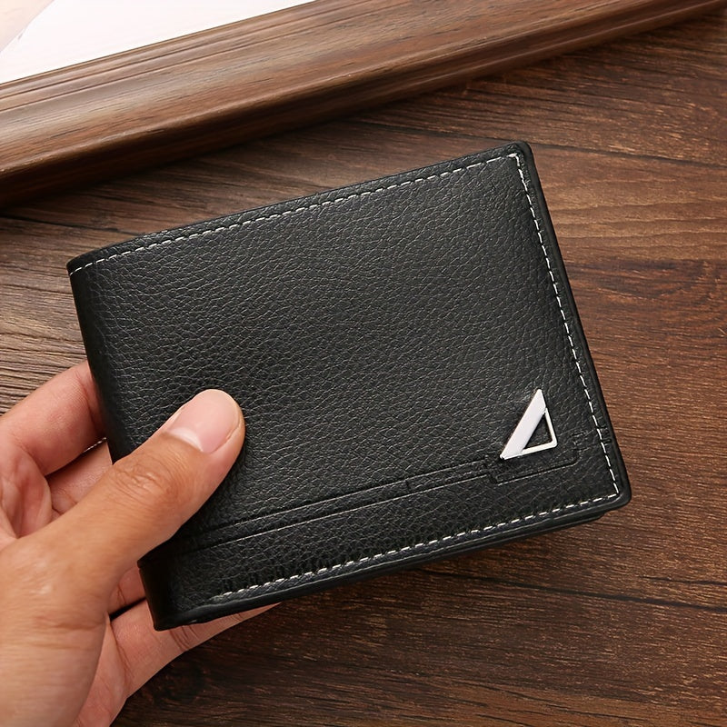 Premium Mens Business Wallet with Stylish Money Clip - Large Capacity, Durable PU Leather, Horizontal Design for cards and cash